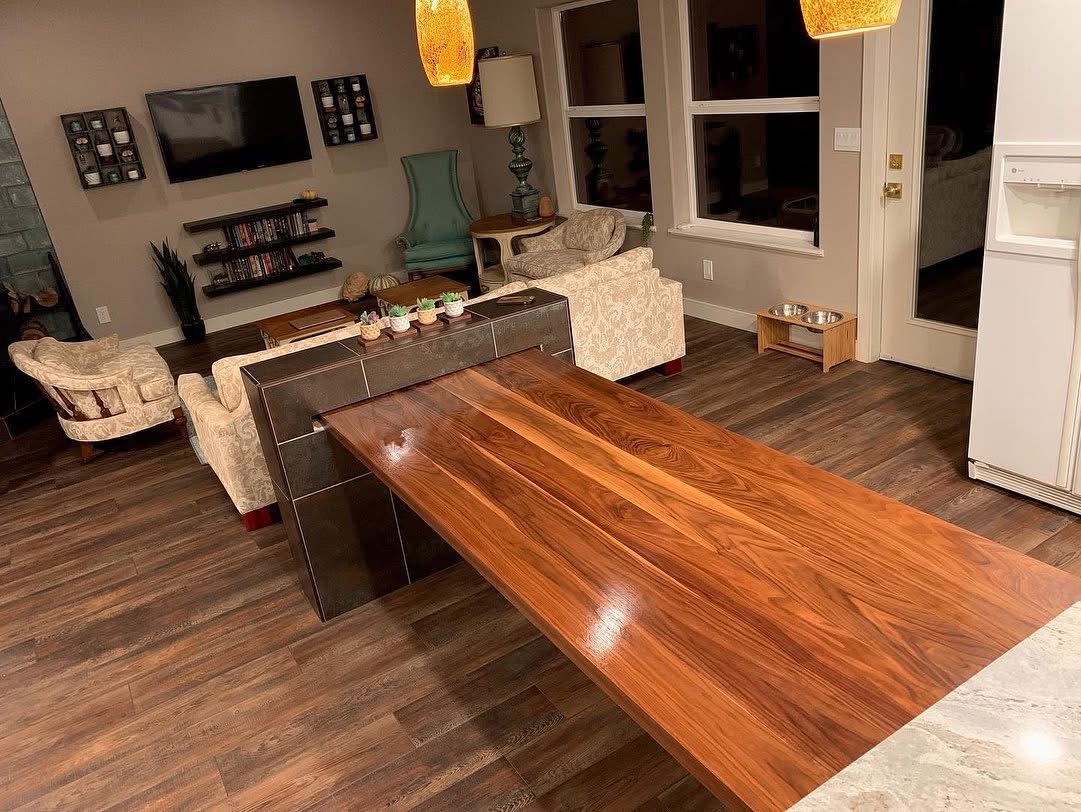 Black walnut dining table by Jay and Grain